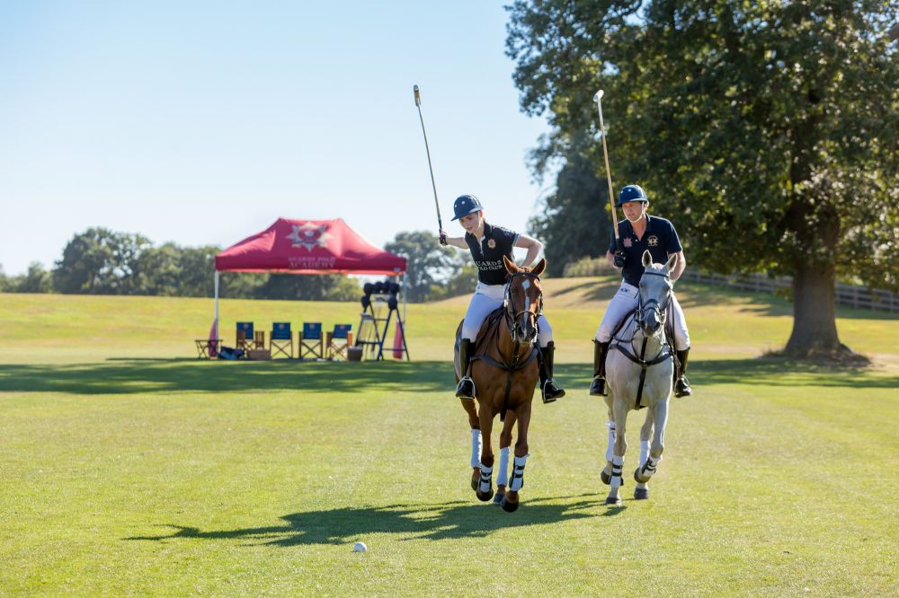Learning to play polo at Guards Club Academy, Coworth Park 